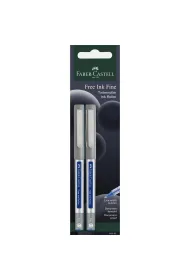 Cienkopis kulkowy niebieski 2 szt FABER CASTELL