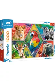 Puzzle 1000 el. Egzotyczne zwierzta Trefl