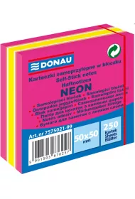 Donau Kartki samoprzylepne kostka neon pastel
