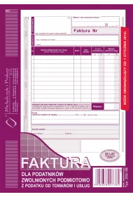 Michalczyk i Prokop Druk Faktura dla podatnik�w zwolnionych z podatku A5
