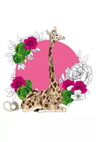 Clear Creations Karnet Swarovski kwadrat CL1427 �yrafa kwiaty