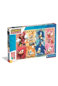 Puzzle 60 el. Maxi SuperColor. Sonic Clementoni