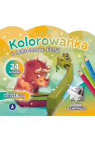 Malowanka 200X190 Kolorowanka z tatua�ami FLUO Dinozaury SKRZAT 077643