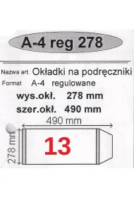Narnia Ok�adka na podr�cznik A4 regulowana 50 szt.