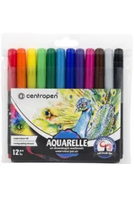 Centropen Markery akwarelowe p�dzelkowe 12 kol. "Aquarelle 8683"