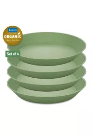 Koziol Talerze Connect 24 cm gbokie zielone 714370 4 szt.