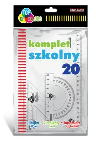Hamelin Komplet szkolny: Linijka 20 cm + 2 ekierki + k�tomierz