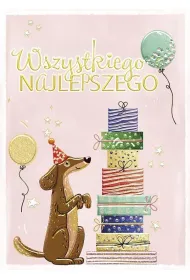 Henry Karnet B6 Urodziny - Jamnik z prezentami