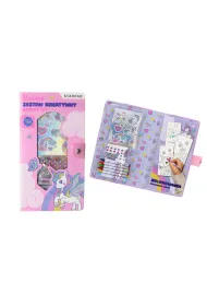 Zestaw kreatywny do kolorowania  naklejki, kredki, diamenciki Unicorn STARPAK 552493