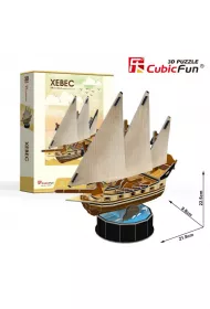 Puzzle 3D �aglowiec Xebec /53 elementy/ Cubic Fun