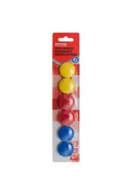 Office Products Magnesy do tablic okr�g�e 30mm 6szt mix kolor�w blister