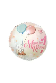 Godan Balon foliowy Cyfra 1 Mam ju� 1 roczek z kr�liczkiem
