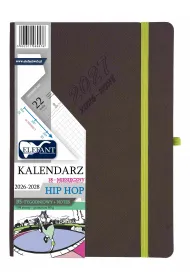 Kalendarz 2026/2028 18 m-cy. Hip hop B5 tygodniowy szary