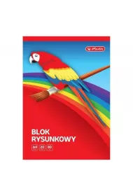 Blok rysunkowy A4/20K biay 80g (20szt) HERLITZ