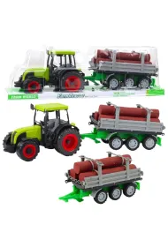 Traktor rolniczy z przyczep� do drewna LeanToys