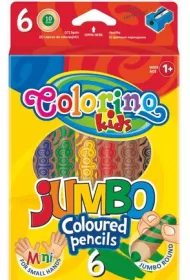 Patio Kredki o��wkowe Jumbo naturalne drewno + temper�wka 6 szt.