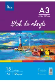 Tetis Blok do akryli A3 15 kartek