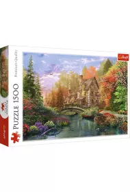 Puzzle 1500 el. Chatka nad jeziorem Trefl