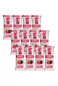 BeRaw Baton Raspberry choco power Zestaw 12 x 40 g