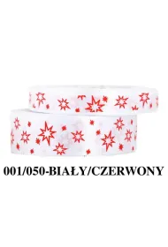 Pogotowie Florystyczno �lubne Wst��ka satynowa w gwiazdki 25mm/22mb