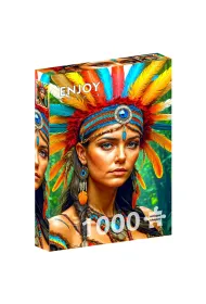 Puzzle 1000 Kobieta w pi�ropuszu Enjoy