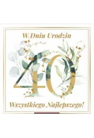 Art Nuvo Karnet kwadrat 40 urodziny damskie CK-02