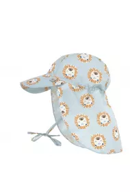 Lassig Czapka przeciwsoneczna z daszkiem i oson karku UV80 Splash & Fun Lew powder blue, rozm. 50/51