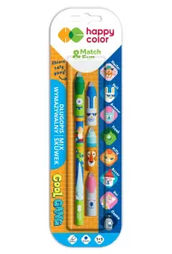 Happy Color D�ugopis wymazywalny Cool Gang, 0,5 mm, niebieski, 1 d�ugopis + 3 skuwki-gumki niebieski