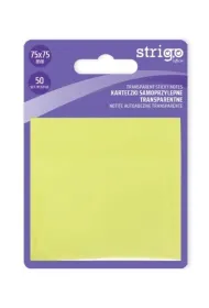 Strigo, Karteczki samoprzylepne transparentne - jasno��te, 50 kartek