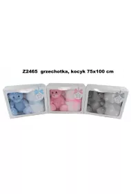 Pluszak Maskotka z grzechotk�   kocyk SUN-DAY Z2465