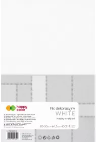 Happy Color Filc dekoracyjny bia�y 20x30cm, 1.5mm