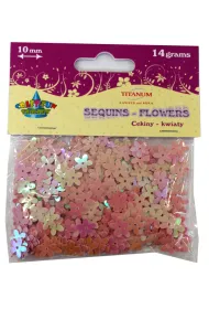 Titanum Cekiny kwiaty jasnor�owe 14g.10mm (Ck069rlp)