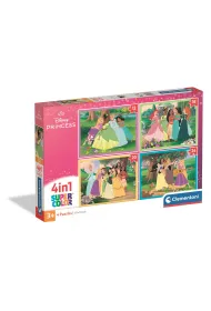 Puzzle 4w1 - SuperColor. Disney Princess (12+16+20+24 el.) Clementoni