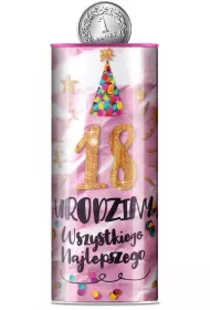 Skarbonka puszka Urodziny 18 Kukartka