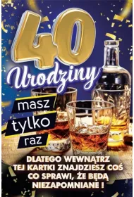 Yeku Karnet Urodziny z nak�adk� na butelk� 40