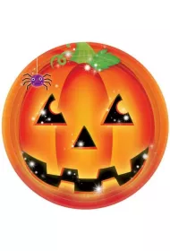 Amscan Talerzyki papierowe Dynia Halloween 23cm 8 szt.