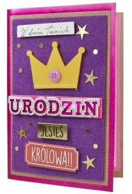 Kukartka Karnet B6 Urodziny kr�lowa FR-008