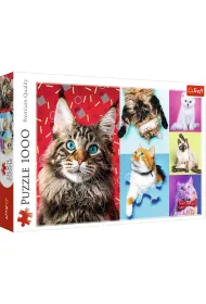Puzzle 1000 el. Weso�e koty Trefl
