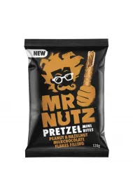 Mr Nutz Paluszki solone z nadzieniem z orzeszkami ziemnymi, orzechami laskowymi i kawakami czekolady mlecznej 120 g