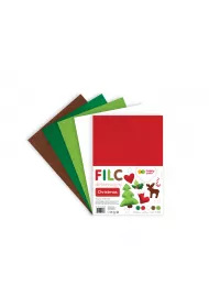 Happy Color Filc dekoracyjny Christmas 20x30 cm, 1,5 mm, 5 arkuszy