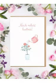 Nadwyraz.com Karnet �lub - Niech mi�o�� kwitnie