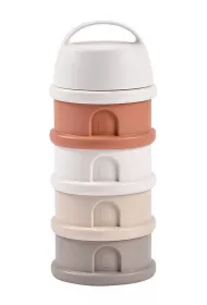 Beaba Pojemniki na mleko w proszku 4 komory cotton white/terracotta
