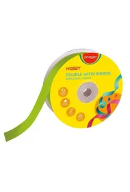 Keyroad Wst��ka podw�jna satynowa zielona 25mm x 22,86m