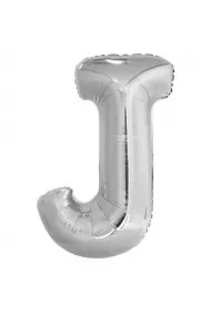 Amscan Balon foliowy litera J srebrna 58x86cm