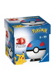Puzzle 54 el. 3D Kula Pokemon niebieska Ravensburger