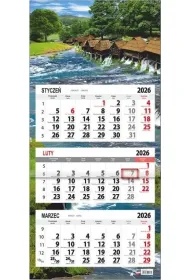 Kalendarz 2026 trjdzielny paska gwka Myny
