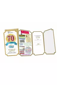 Kukartka Karnet Urodziny 70