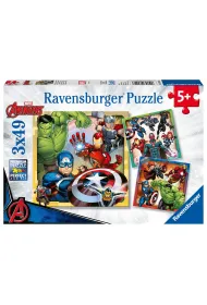 Puzzle dla dzieci 3x49 el. Marvel Avengers Ravensburger
