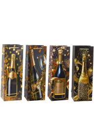 LeanToys Torebka prezentowa na butelk� 35x12x9cm MIX