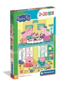 Puzzle 2x20 element�w Peppa Pig CLEMENTONI 24831